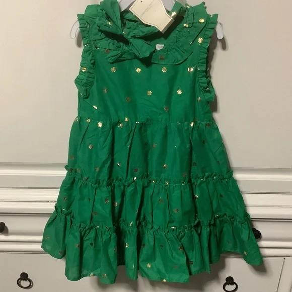 green emerald velvet dress Electric Green Sequin Draped Bow Dress main image 1